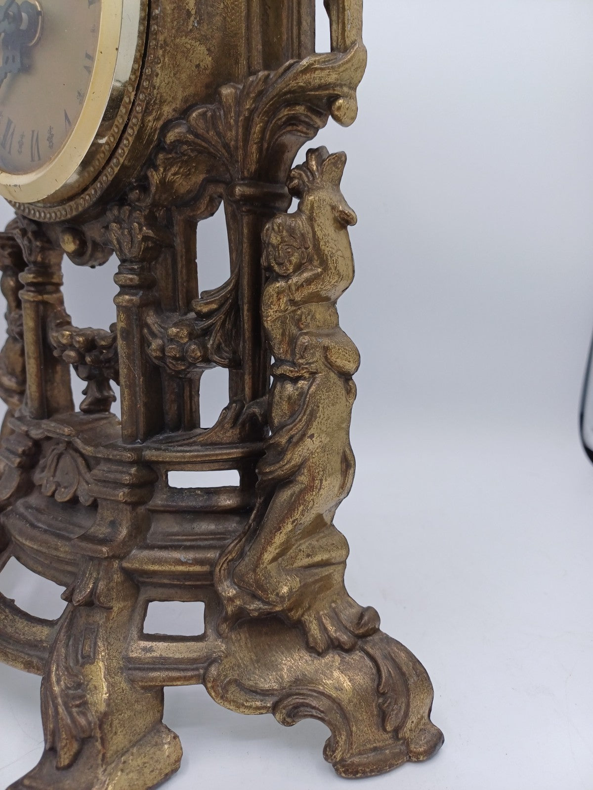 Horloge murale en laiton doré – Fonctionne à pile – Vintage AR CONCEPT