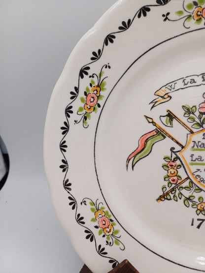 Lot de 2 assiettes commémoratives Révolution 1789 – Ironstone Tableware AR CONCEPT