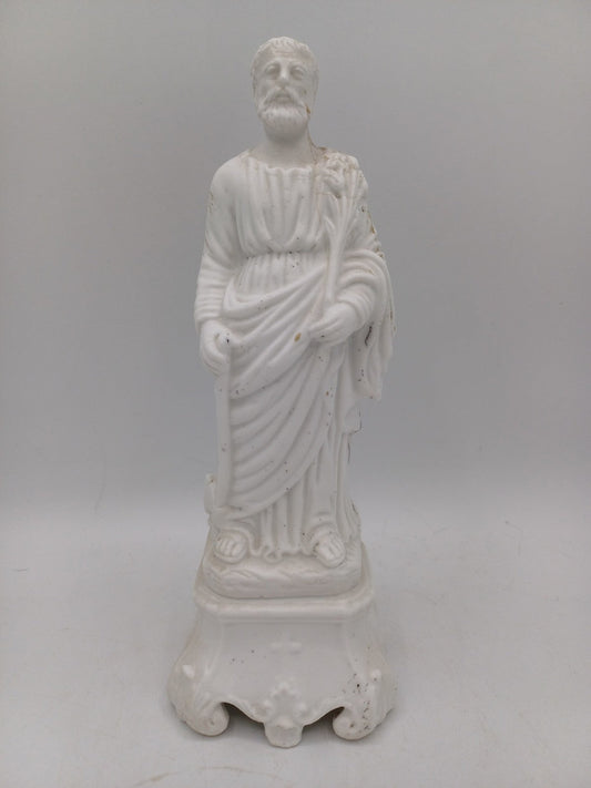 Statue en biscuit – Saint Joseph signé - Religieux - Vintage AR CONCEPT
