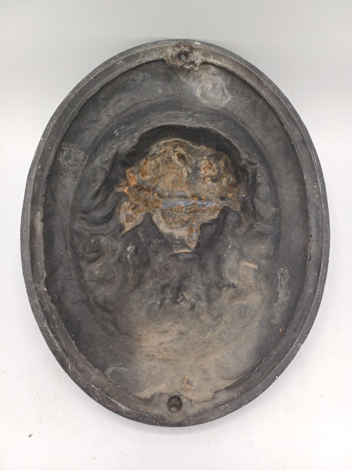 Sculpture murale en régule – Tête du Christ - Religieux - Décoration Intérieur AR CONCEPT