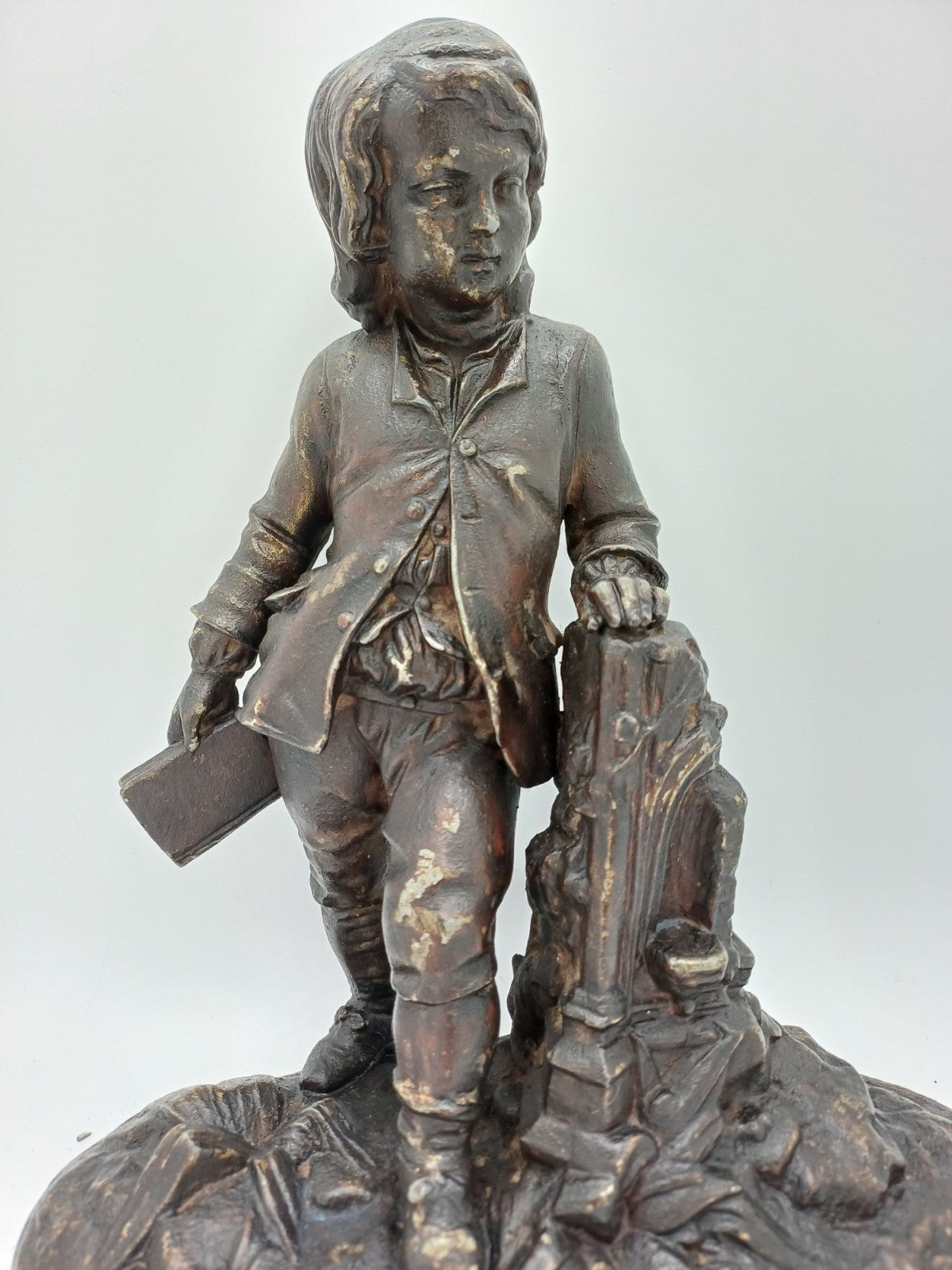 Statue en régule – “L’Écolier” - Vintage - Déco Intérieur