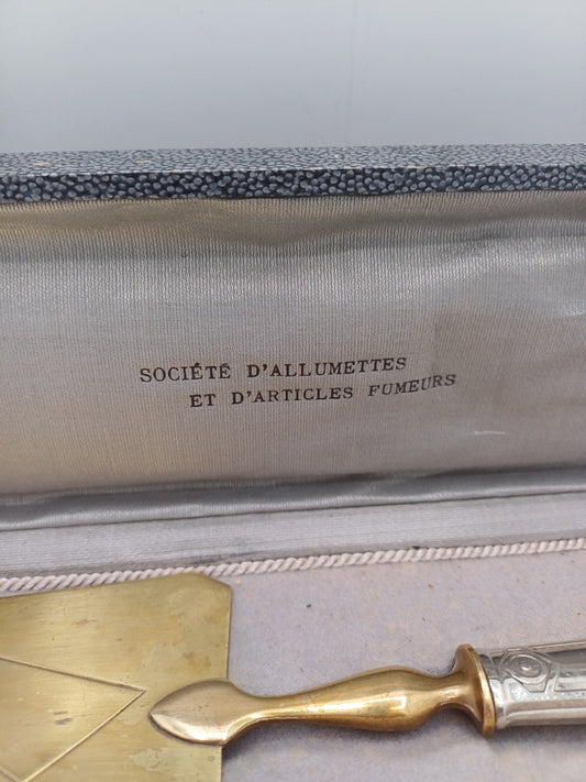 Pelle à Tarte en Laiton et Métal Argenté – Ancien - Collection