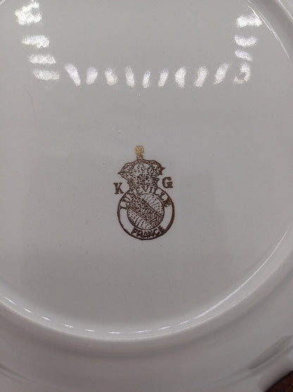 Lot de 12 assiettes creuses – Porcelaine de Lunéville – Décor floral AR CONCEPT