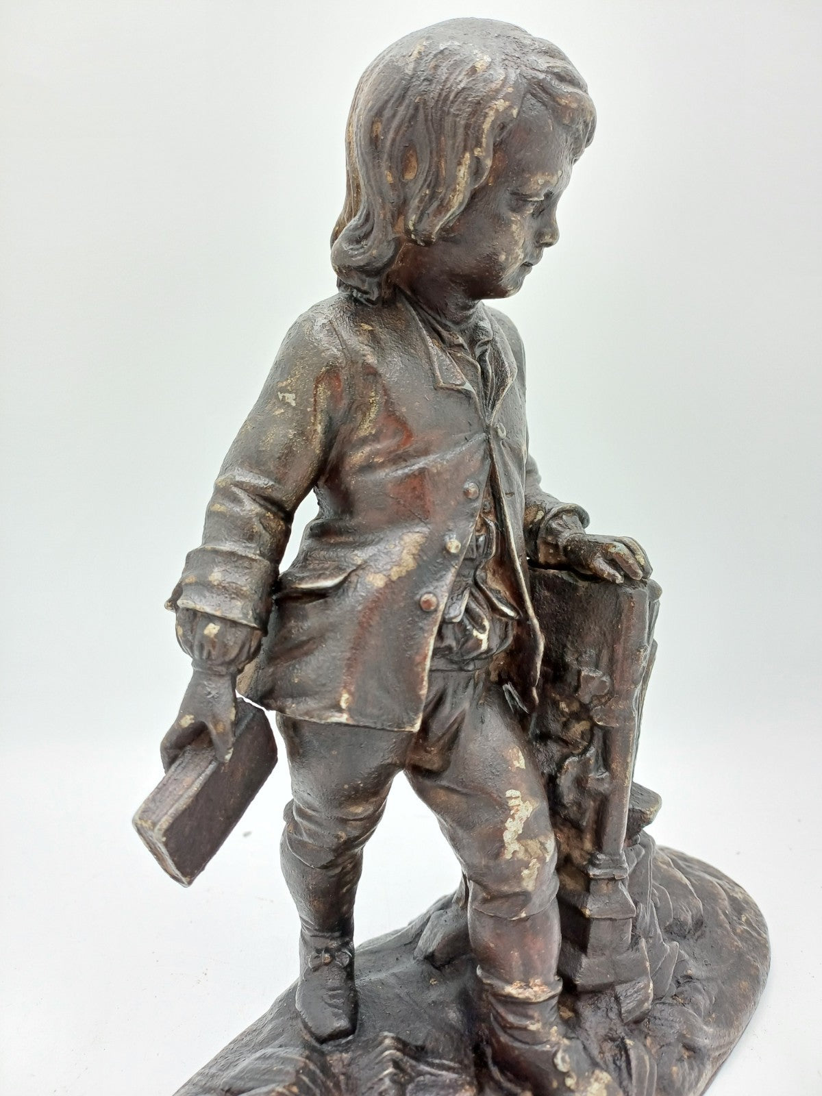 Statue en régule – “L’Écolier” - Vintage - Déco Intérieur