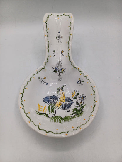 Repose-Cuillère en Faïence Peint à la Main – Style Moustier AR CONCEPT