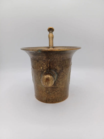 Grand Mortier et Son Pilon en Bronze – Ecusson Lion AR CONCEPT