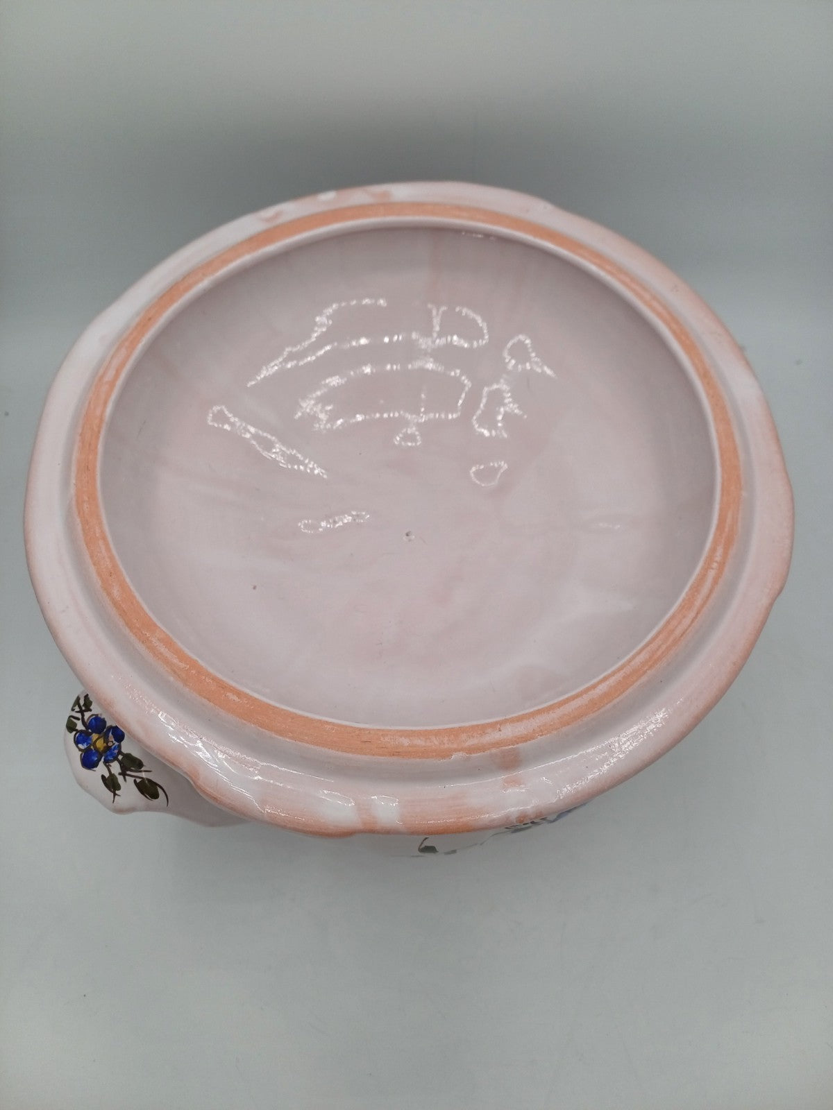 Soupière en Terre Polie Signée Jean Paulet – XXème siècle - Peint à la Main AR CONCEPT