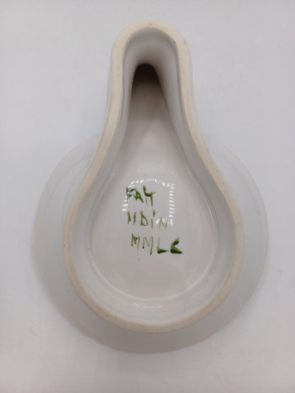 Repose-Cuillère en Faïence Peint à la Main – Style Moustier AR CONCEPT