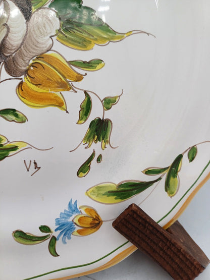 Assiette en Faïence de Vieux Rodez – Décor floral - Collection AR CONCEPT