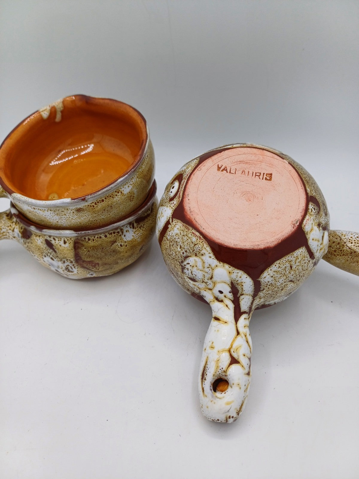 Service à fondue Vallauris en céramique – Francis Bongiovanni - Pour 4 personnes AR CONCEPT