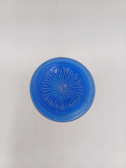 Lot de 4 verres à liqueur – Verre ciselé bleu et dorure – Italie AR CONCEPT